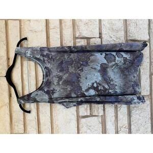 100% Linen Eileen Fisher Tie-Dye Sleeveless Tank Top Size Large